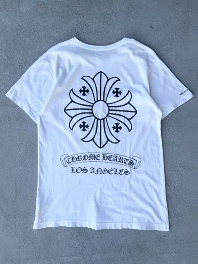 Pre-owned Chrome Hearts Steal! 2010s  Los Angeles Exclusive Cross Tee In White