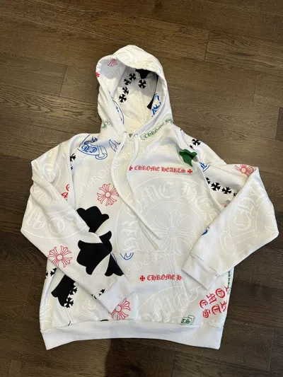 Pre-owned Chrome Hearts Stencil Hoodie In White