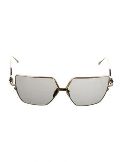 Pre-owned Chrome Hearts Stephdogg Square Sunglasses In Gold