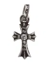 Chrome Hearts Sterling Silver Babyfat Diamond Pendant In Silver