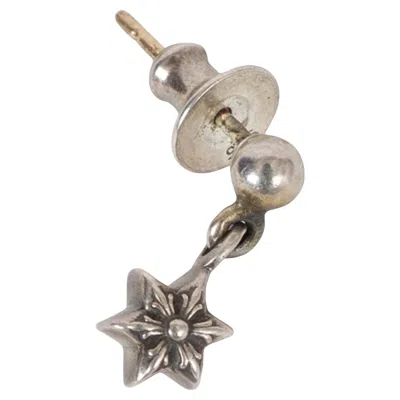 Pre-owned Chrome Hearts Sterling Silver Tiny Star Dangle Earring (single) In Multi
