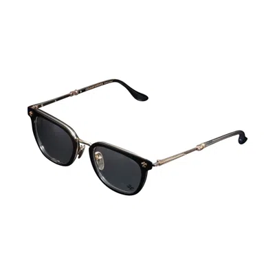 Pre-owned Chrome Hearts Strapadictome Glasses 'matte Peacock/matte Gold Plated' | Brown | Men's Size Onesize