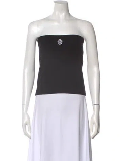Pre-owned Chrome Hearts Strapless Top In Black