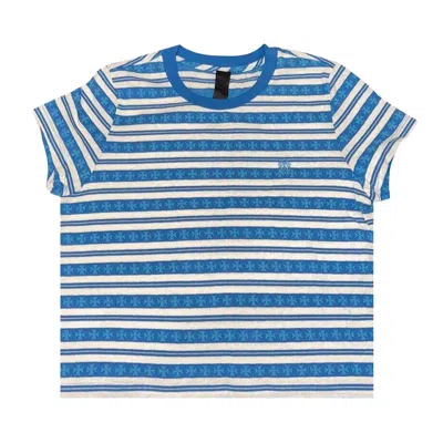 Pre-owned Chrome Hearts Stripe Logo Tee 'blue'