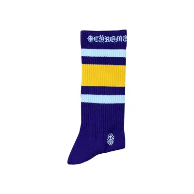 Pre-owned Chrome Hearts Striped Sock 'yellow/purple' | Men's Size Onesize
