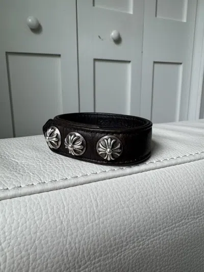 Pre-owned Chrome Hearts Stud Bracelet In Brown