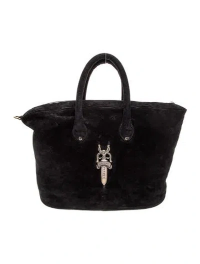 Pre-owned Chrome Hearts Suede Dagger In Black