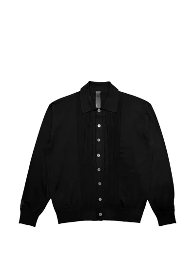 Chrome Hearts Switchblade Leather-patch Cardigan In Black
