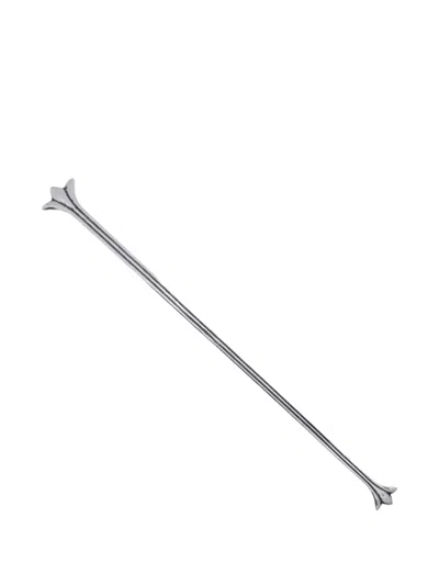 Chrome Hearts Swizzle Engraved-logo Stick In Silver