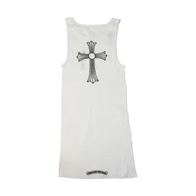 Chrome Hearts T-bar Cross Ribbed Tank Top White