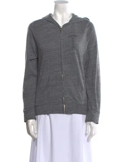 Pre-owned Chrome Hearts T-bar V-neck Sweatshirt In Gray