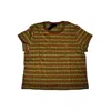 Chrome Hearts Teens From Mars Striped Chomper T-shirts Brown Lime