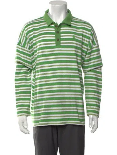 Pre-owned Chrome Hearts Teens From Mars Striped Polo Shirt In Green