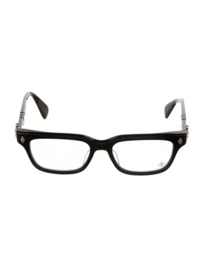 Pre-owned Chrome Hearts Testerical Square Eyeglasses In Black