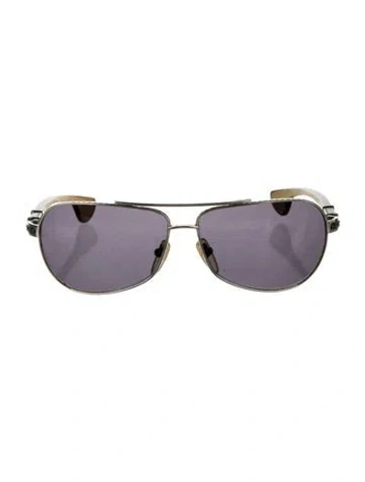 Pre-owned Chrome Hearts The Beast I Aviator Sunglasses In Black