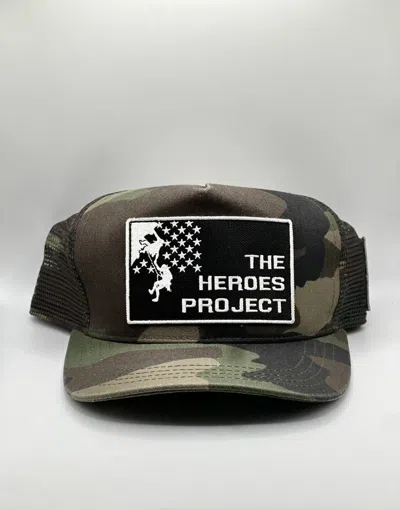 Pre-owned Chrome Hearts The Heroes Project Trucker Hat In Green