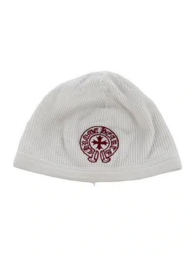 Pre-owned Chrome Hearts Thermal Horseshoe Beanie In Red/white