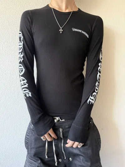 Pre-owned Chrome Hearts Thermal Long Sleeve In Black