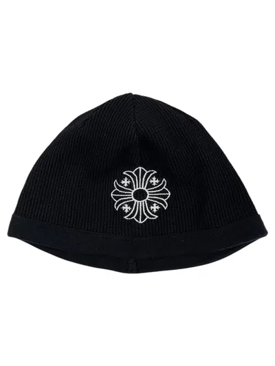 Pre-owned Chrome Hearts Thermal Plus Cross Logo Embroidered Beanie In Black