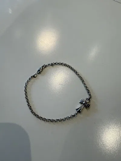 Pre-owned Chrome Hearts Tiny Cross Bracelet / Chn Tny Ch Crs In Silver