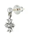 Chrome Hearts Tiny Cross Drop Earring In Silver