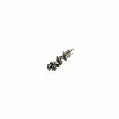Pre-owned Chrome Hearts Tiny-e Drop Earring In Silver