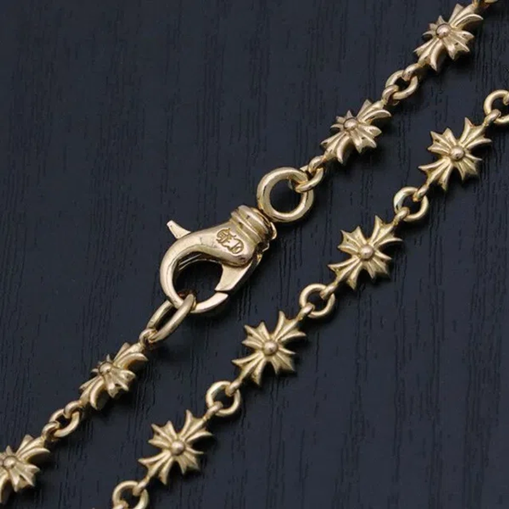 Pre-owned Chrome Hearts Tiny E Gold Plus Necklace | ModeSens