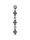 Chrome Hearts Tiny E Plus 3 Drop Earring In Metallic
