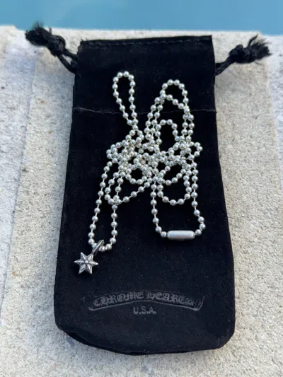 Pre-owned Chrome Hearts Tiny Star Pendant W Ch 30inch Ball Chain New ...