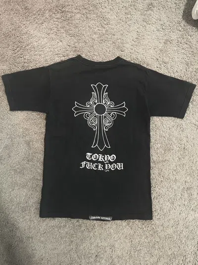 Pre-owned Chrome Hearts Tokyo Fuck You Cross T-shirt In Black