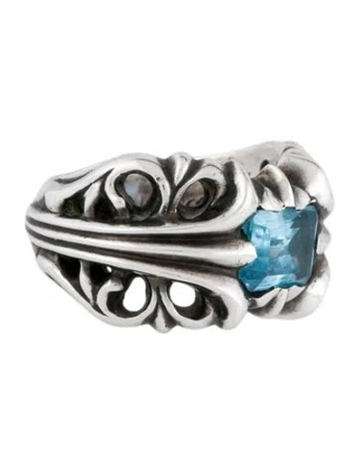 Pre-owned Chrome Hearts Topaz Floral Ring In Multi