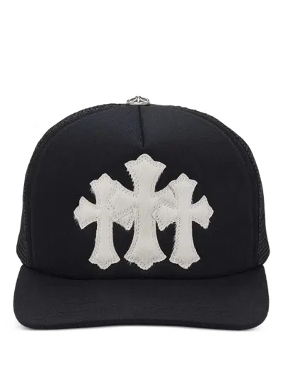 Chrome Hearts Triple Cross Cemetery Mohair Hat In Black