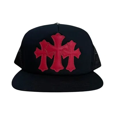 Pre-owned Chrome Hearts Triple Cross Cemetery Trucker Hat 'black' | Men's Size Onesize