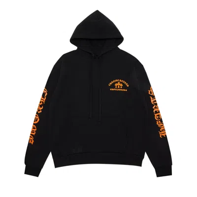 Pre-owned Chrome Hearts Triple Cross Hoodie 'black/orange'