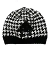 Chrome Hearts Triple Cross Houndstooth Beanie In Black