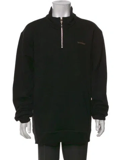 Pre-owned Chrome Hearts Triple Cross Mock Neck Sweatshirt In Black