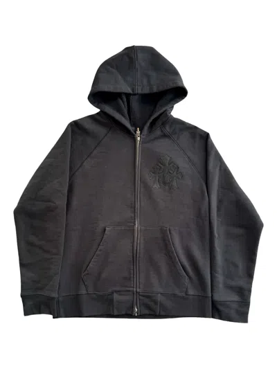 Chrome Hearts Triple Cross Patch Hoodie In Black