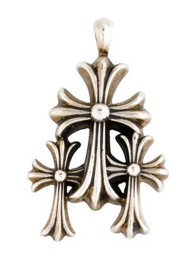 Pre-owned Chrome Hearts Triple Cross Pendant In Multicolor