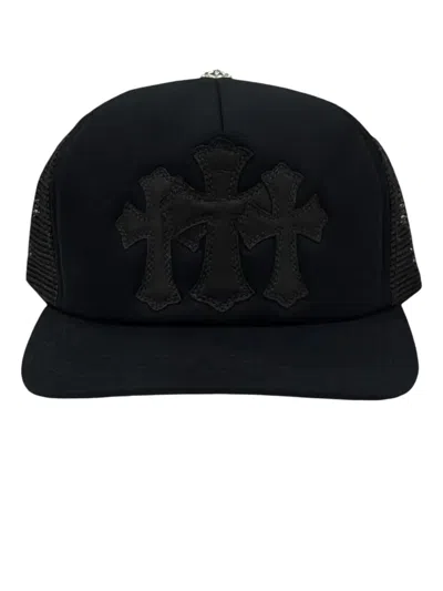 Chrome Hearts Triple-cross Trucker Cap Hat In Black