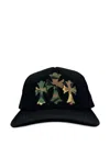 Chrome Hearts Triple Cross Trucker-graphic Cap In Black