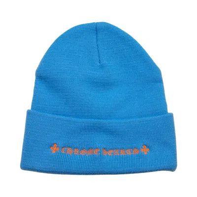 Pre-owned Chrome Hearts Triple Cross Watch Cap Beanie 'light Blue/orange' | Men's Size Onesize