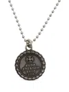 Chrome Hearts True F*cking Love Medallion Necklace In Metallic