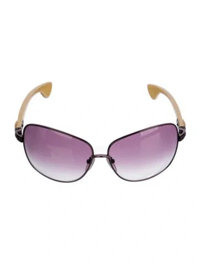 Pre-owned Chrome Hearts Twinkie Oversize Sunglasses In Purple/white