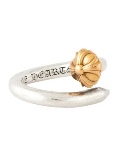 Pre-owned Chrome Hearts Two-tone Maltese Cross Nail Ring In Multicolor