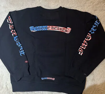 Pre-owned Chrome Hearts Us Flag Ch Logo Sweater In Black