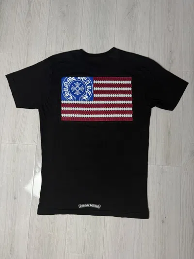 Pre-owned Chrome Hearts Usa Flag T-shirt In Black