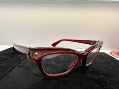Pre-owned Chrome Hearts Va Jay Jay Glasses In Red