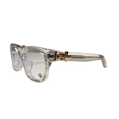 Pre-owned Chrome Hearts Vagillionaire Ii Glasses Gold / Vvs Diamond In Crystal/vvs Diamond