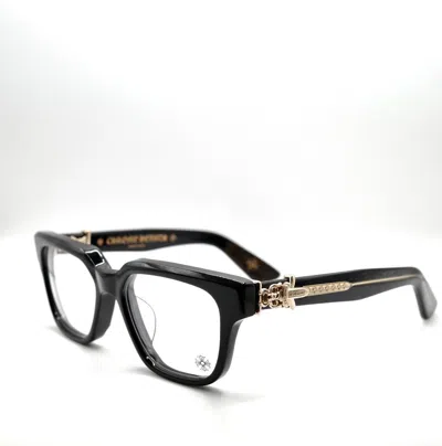 Pre-owned Chrome Hearts Vagillionaire Ii Gold 18k Plated Glasses In Black/gold
