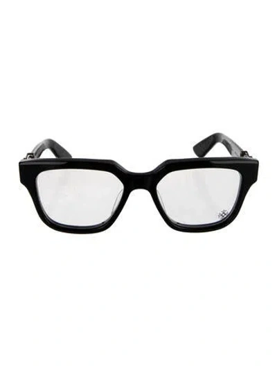Pre-owned Chrome Hearts Vagillionaire Ii Square Eyeglasses In Black